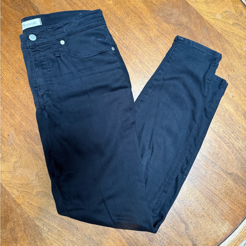Madewell 9” High Rise Black Skinny Denim Jeans